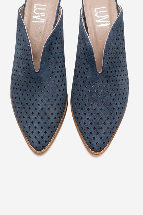 Toen Leder Blockabsatz Pantolette - Image 2
