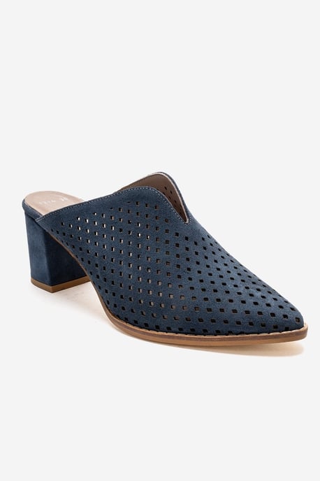 Toen Leder Blockabsatz Pantolette - Image 3