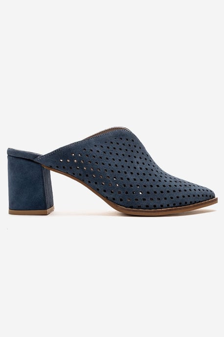 Toen Leder Blockabsatz Pantolette - Image 4
