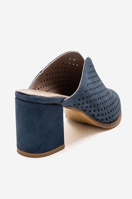 Toen Leder Blockabsatz Pantolette - Image 5