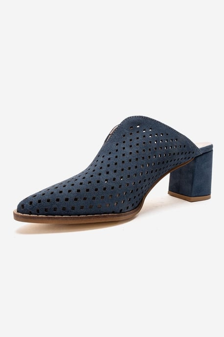 Toen Leder Blockabsatz Pantolette - Image 6