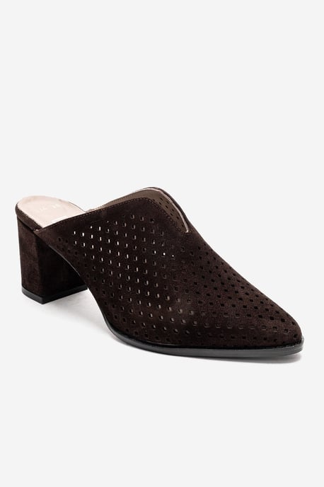 Toen Leder Blockabsatz Pantolette - Image 3