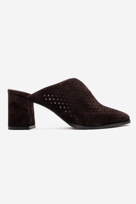 Toen Leder Blockabsatz Pantolette - Image 4