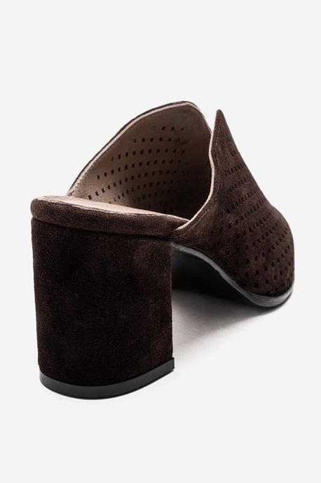 Toen Leder Blockabsatz Pantolette - Image 5