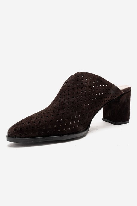 Toen Leder Blockabsatz Pantolette - Image 6