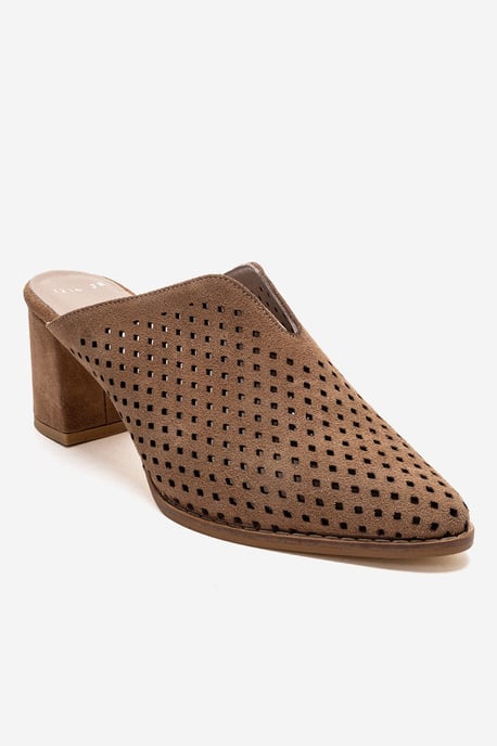 Toen Leder Blockabsatz Pantolette - Image 3