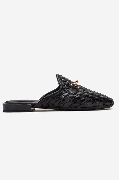 Senia Leder Gewebter Pantolette - Image 3