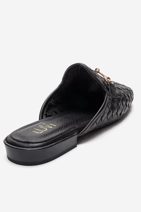 Senia Leder Gewebter Pantolette - Image 4