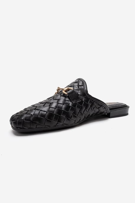 Senia Leder Gewebter Pantolette - Image 5