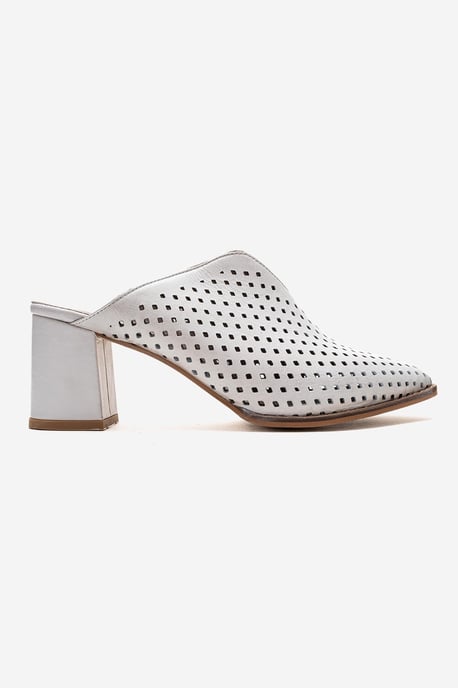 Toen Leder Blockabsatz Pantolette - Image 2