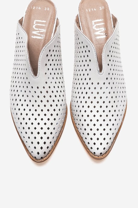 Toen Leder Blockabsatz Pantolette - Image 3