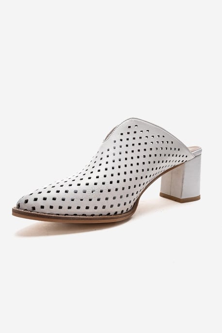 Toen Leder Blockabsatz Pantolette - Image 5