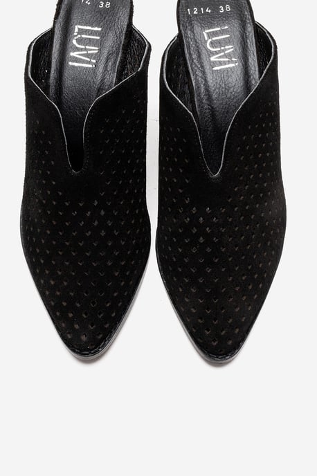 Toen Leder Blockabsatz Pantolette - Image 2