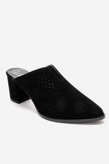 Toen Leder Blockabsatz Pantolette - Image 3