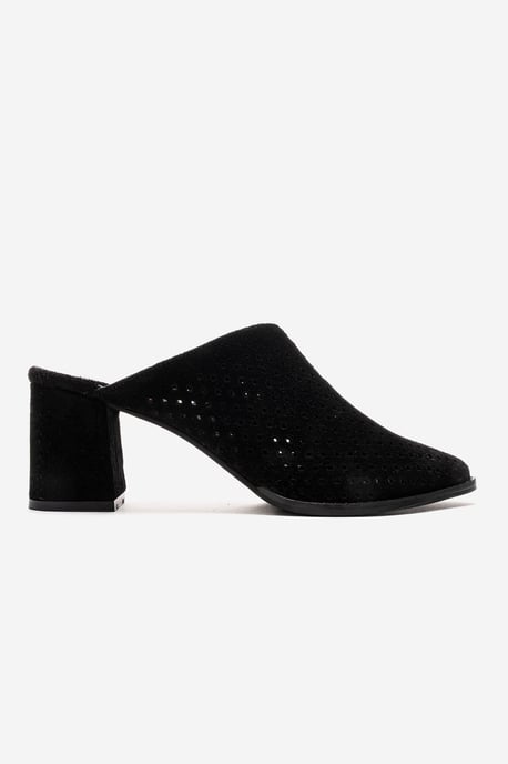 Toen Leder Blockabsatz Pantolette - Image 4