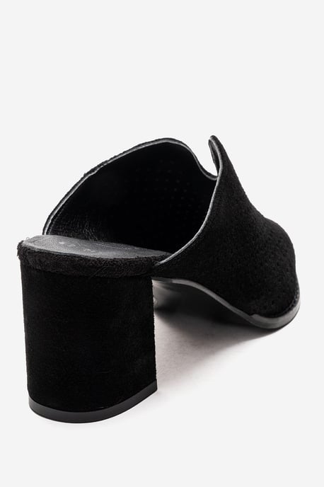 Toen Leder Blockabsatz Pantolette - Image 5