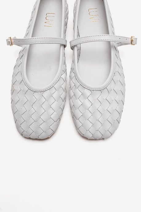 Yevora Leder Geflochtener Riemen Ballerina - Image 2