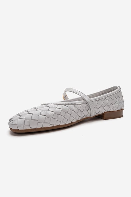Yevora Leder Geflochtener Riemen Ballerina - Image 6