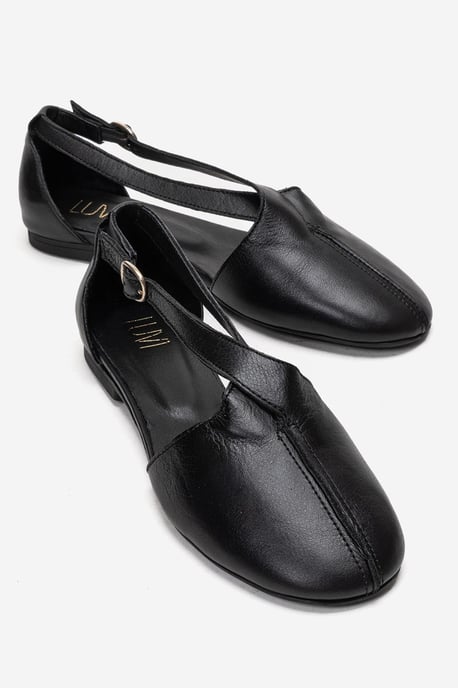 Fable Leder Ballerina mit Seitlichem Ausschnitt - Image 1