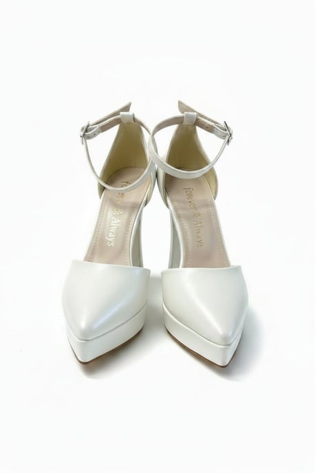 Aster Spitzer Zehenbereich Hochzeit Plateaupumps - Image 4