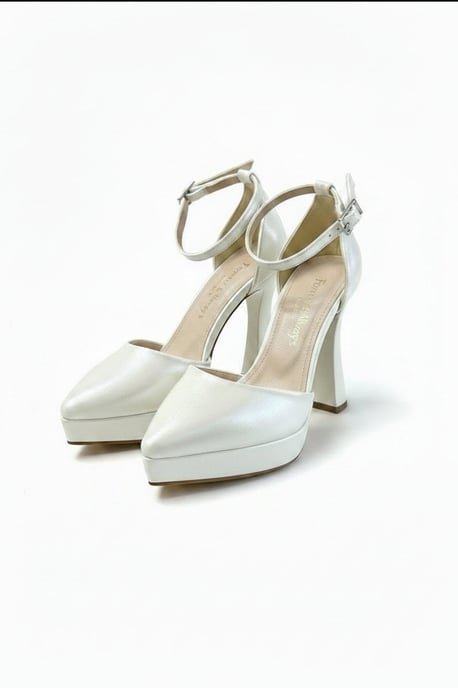 Aster Spitzer Zehenbereich Hochzeit Plateaupumps - Image 5