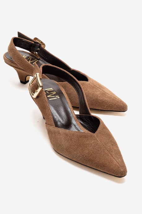 Dioris Leder-Slingback-Kitten-Heel-Pumps - Image 1