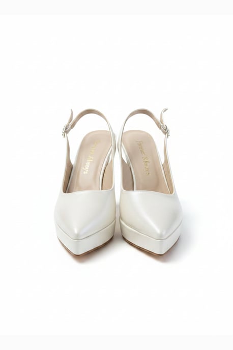 Corin Spitzer Zehenbereich Slingback Hochzeitsplattform Pumps - Image 4