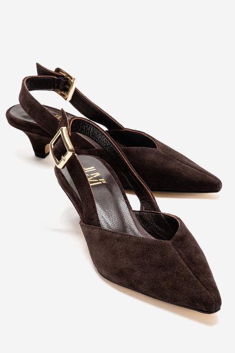 Dioris Leder-Slingback-Kitten-Heel-Pumps - Image 1