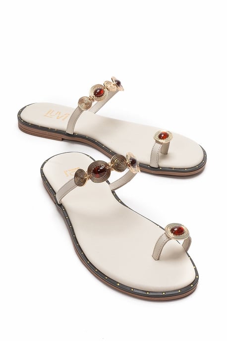 Martinez Leder-Zehensteg-Sandale - Image 1