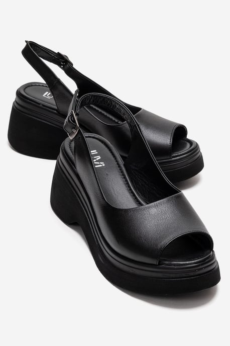 Laure Leder-Keilsandalette - Image 1