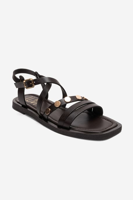 Poole Leder Sandale mit mehreren Riemen - Image 3