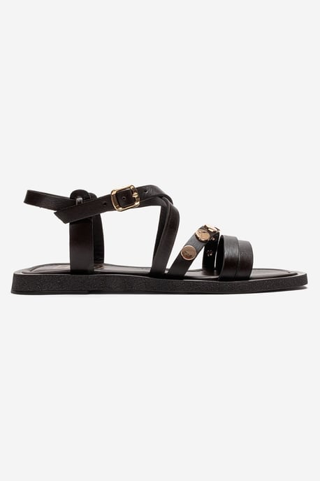 Poole Leder Sandale mit mehreren Riemen - Image 4