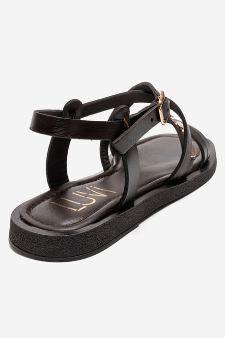 Poole Leder Sandale mit mehreren Riemen - Image 5