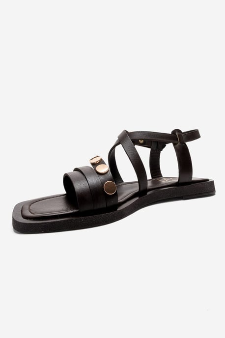 Poole Leder Sandale mit mehreren Riemen - Image 6