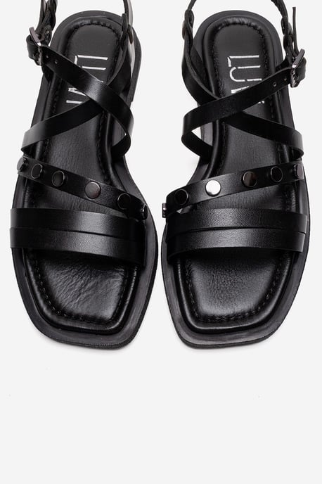 Poole Leder Sandale mit mehreren Riemen - Image 2