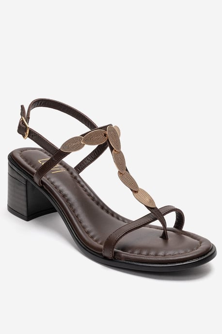 Serona Leder Blockabsatz Sandale - Image 3