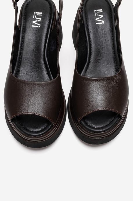Laure Leder-Keilsandalette - Image 2