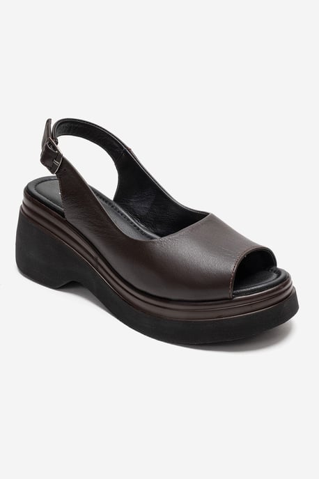 Laure Leder-Keilsandalette - Image 3