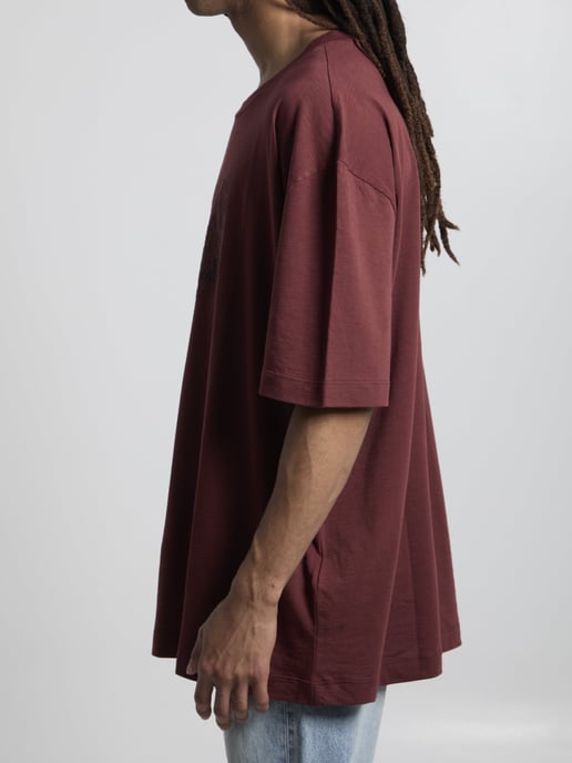 Maison Margiela Ultra-Oversize-T-Shirt - Weinrot - Image 3
