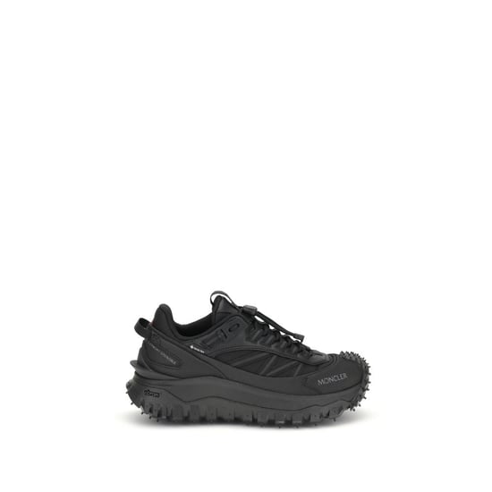 Moncler Schwarze Kalbsleder Bos Taurus Sportliche Sneakers - Image 1