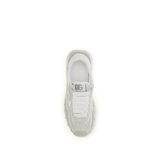Dolce & Gabbana Weiße Kalbsleder Bos Taurus Sportliche Sneakers - Image 4
