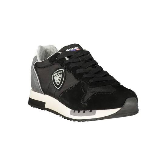 Blauer Schwarzer Polyurethan Herren Sneaker - Image 2