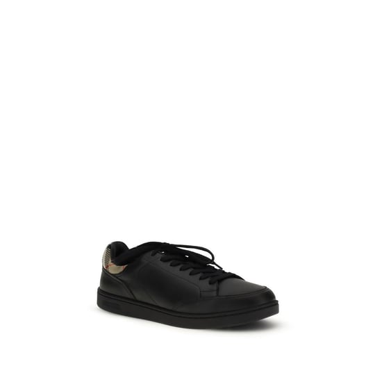 Burberry Schwarze Kalbsleder Bos Taurus Niedrigschnitt-Sneaker - Image 2