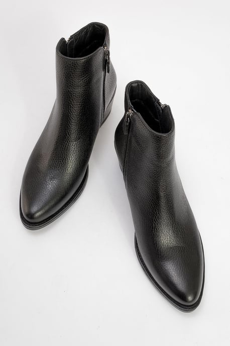 Jayer Leder Doppelreißverschluss Blockabsatz Stiefel (Damen) - Image 2