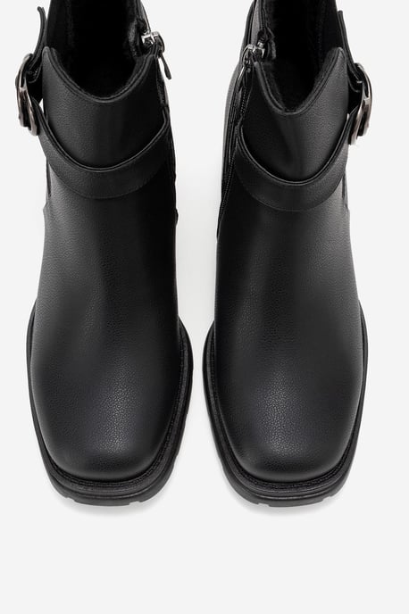 Heile Schnallen-Blockabsatz-Stiefel (Damen) - Image 3