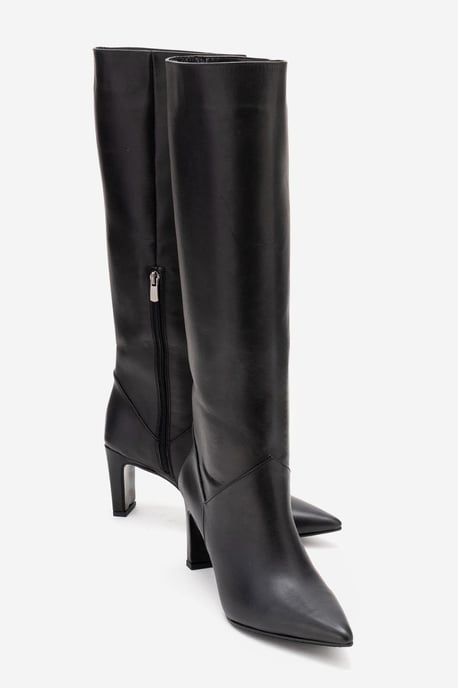 Merla Leder Blockabsatz Stiefel (Damen) - Image 1