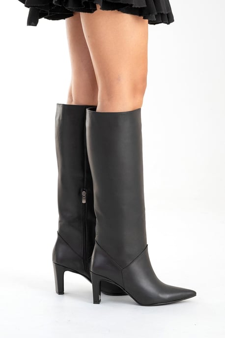 Merla Leder Blockabsatz Stiefel (Damen) - Image 6