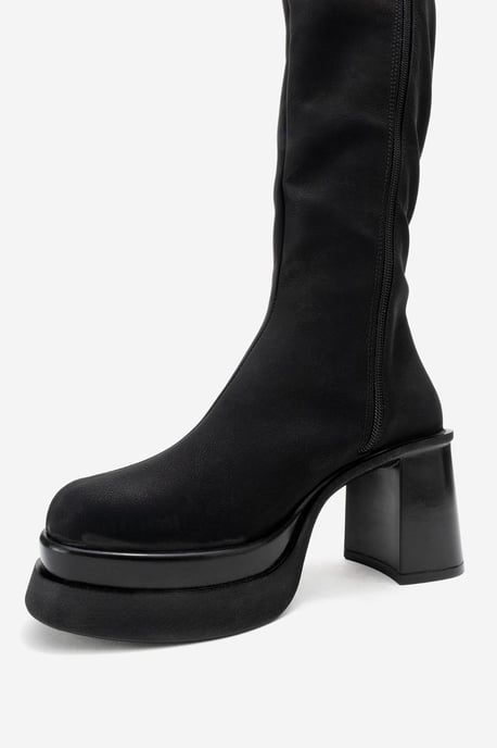 Carm Nubuck Plateau Wadenlanger Stiefel (Damen) - Image 4
