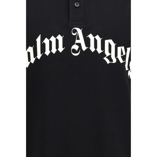 Palm Angels Schwarzes Baumwoll-Polohemd - Image 3