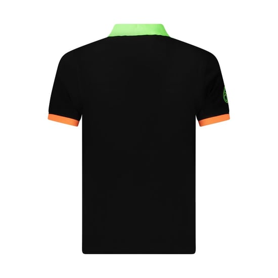 Norwegen 1963 Schwarzes Baumwoll-Polo-Shirt für Herren - Image 2